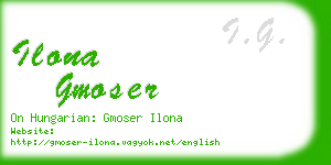 ilona gmoser business card